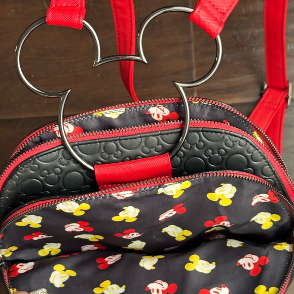 Loungefly Black and Red Embossed Backpack - Picture 4 of 5